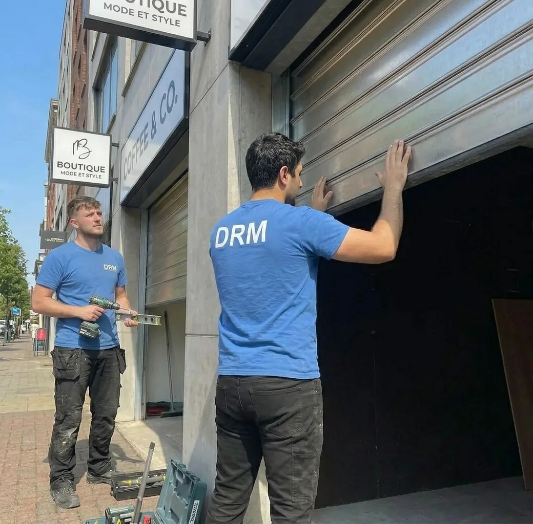 Rideau remis en service — Rideau métallique à Saint-Maur-des-Fossés